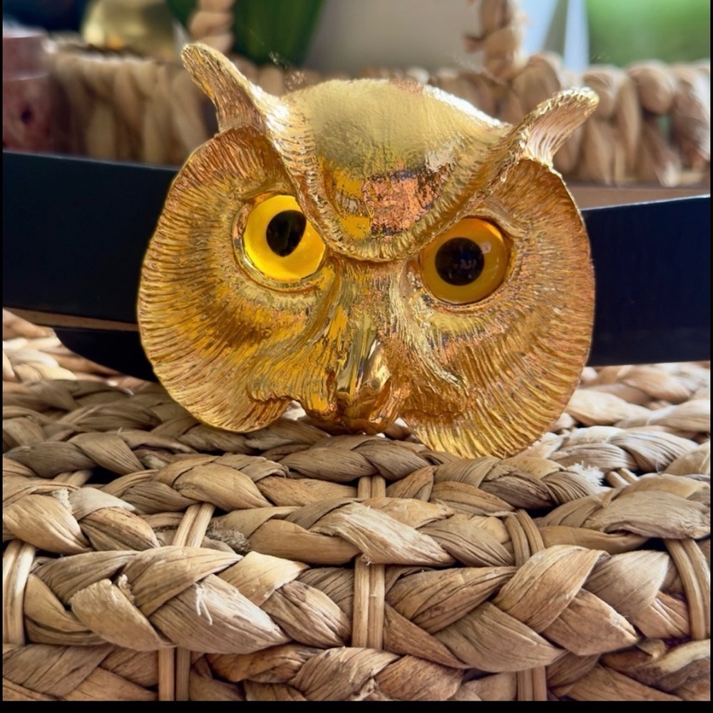 Vintage Christopher Ross Gold Owl Belt